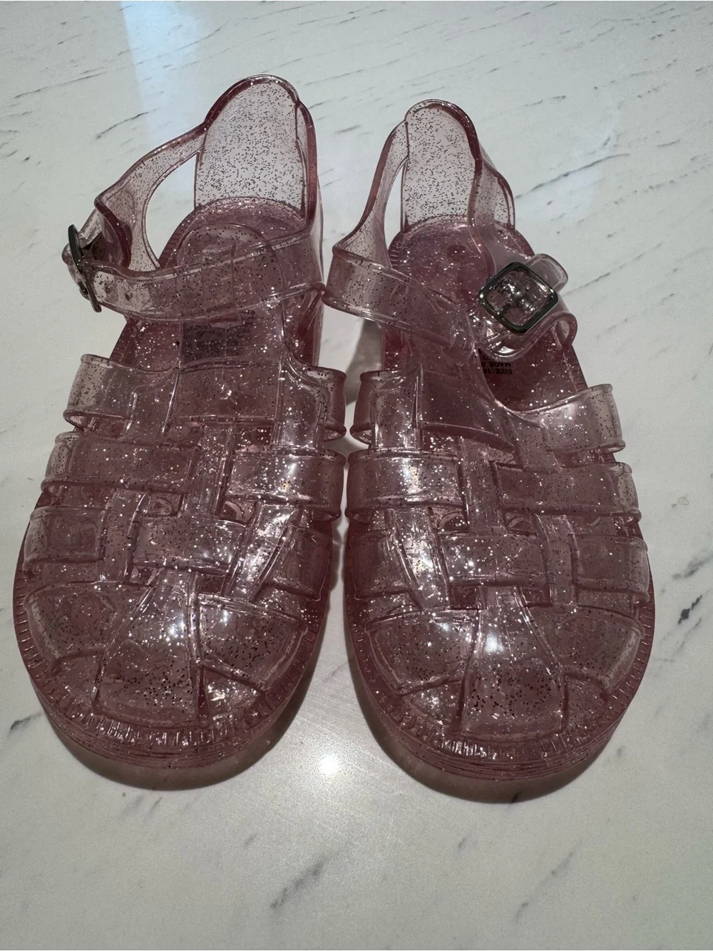 GAP Girls 10 Pink Glitter Jelly Sandals NWOT